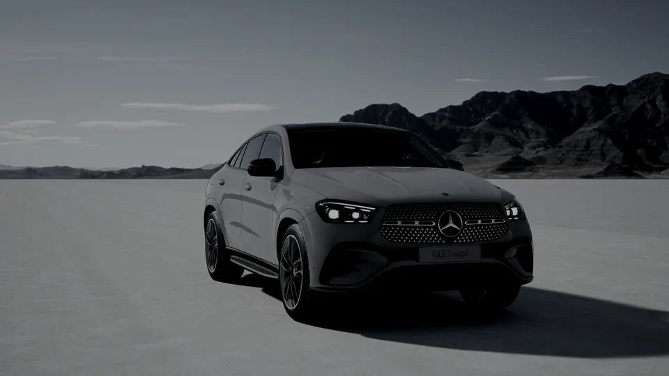 GLE Coupé grigia vista frontale